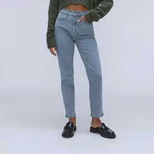 Everlane Cheeky Crop Mid Rise Jeans Blue 26 Button‎ Fly